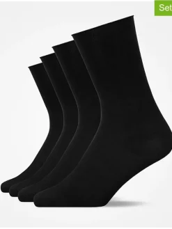 4er-Set: Socken in Schwarz