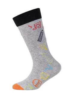 5er-Set: Socken in Schwarz/ Hellgrau