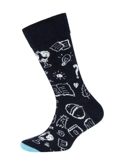 5er-Set: Socken in Schwarz/ Hellgrau