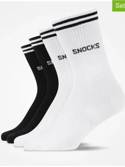 4er-Set: Socken in Weiß/ Schwarz