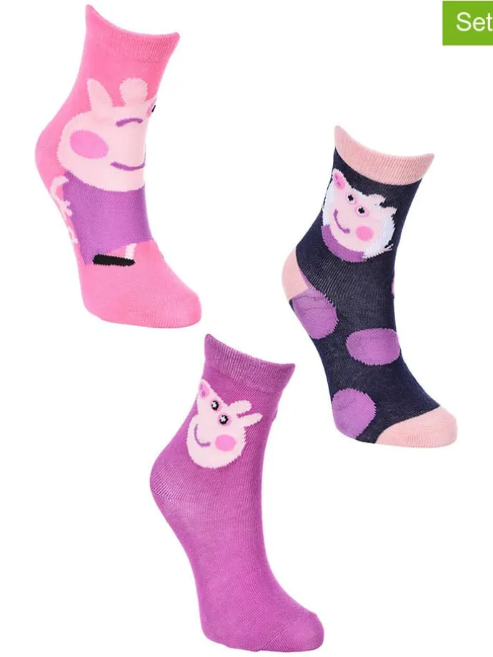 3er-Set: Socken "Peppa Pig" in Bunt