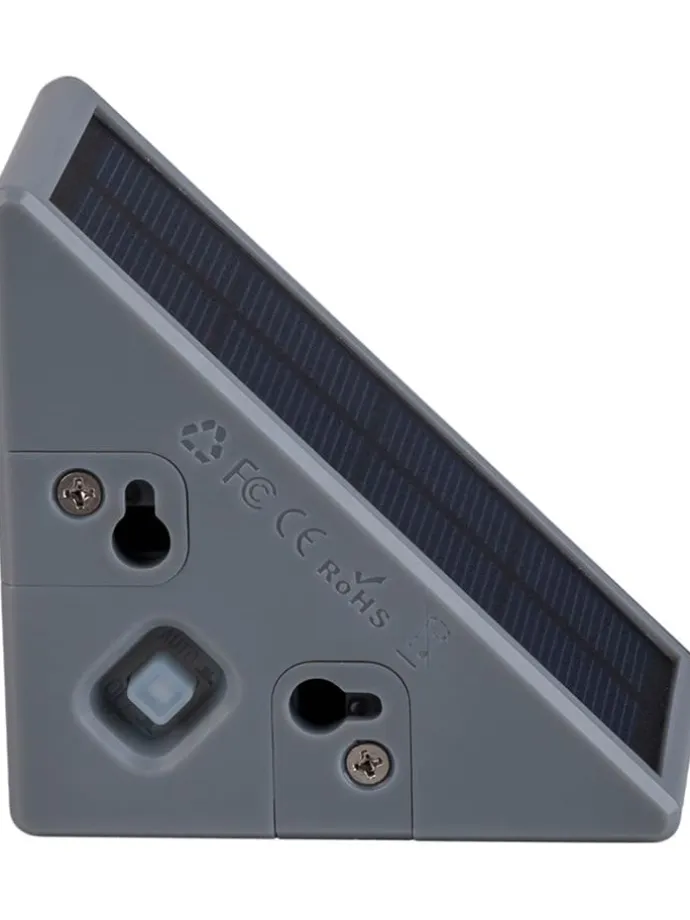 2er-Set: Solar-Treppenleuchten "Scala" in Grau - (B)5,2 x (H)11 x (T)6,2 cm