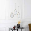 3er-Set: Spiegel in Gold in Gold - (B)19 x (H)27 cm