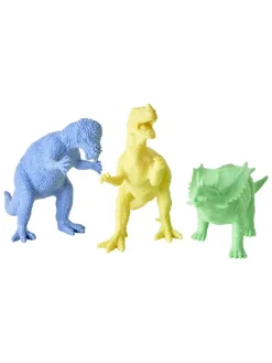 3er-Set: Spielfiguren "Dino" in Grün/ Blau/ Gelb ab 3 Jahren - (B)8 x (H)15 cm