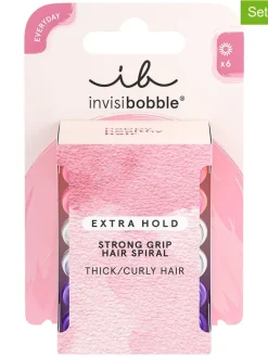 2er-Set: Spiral-Haarbänder "Extra Hold" in Rosa/ Weiß/ Lila - á 6 Stück