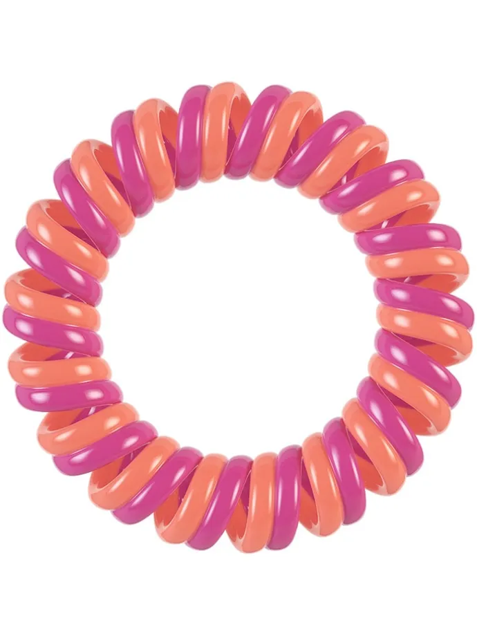 2er-Set: Spiral-Haarbänder "Extra Hold" in Rosa/ Weiß/ Lila - á 6 Stück