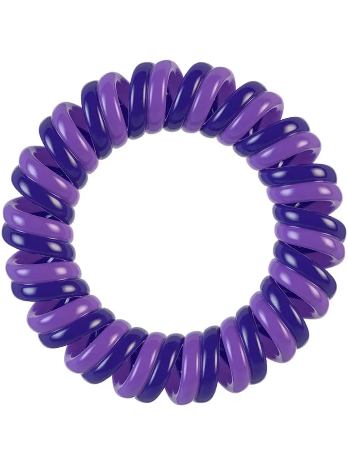 2er-Set: Spiral-Haarbänder "Extra Hold" in Rosa/ Weiß/ Lila - á 6 Stück