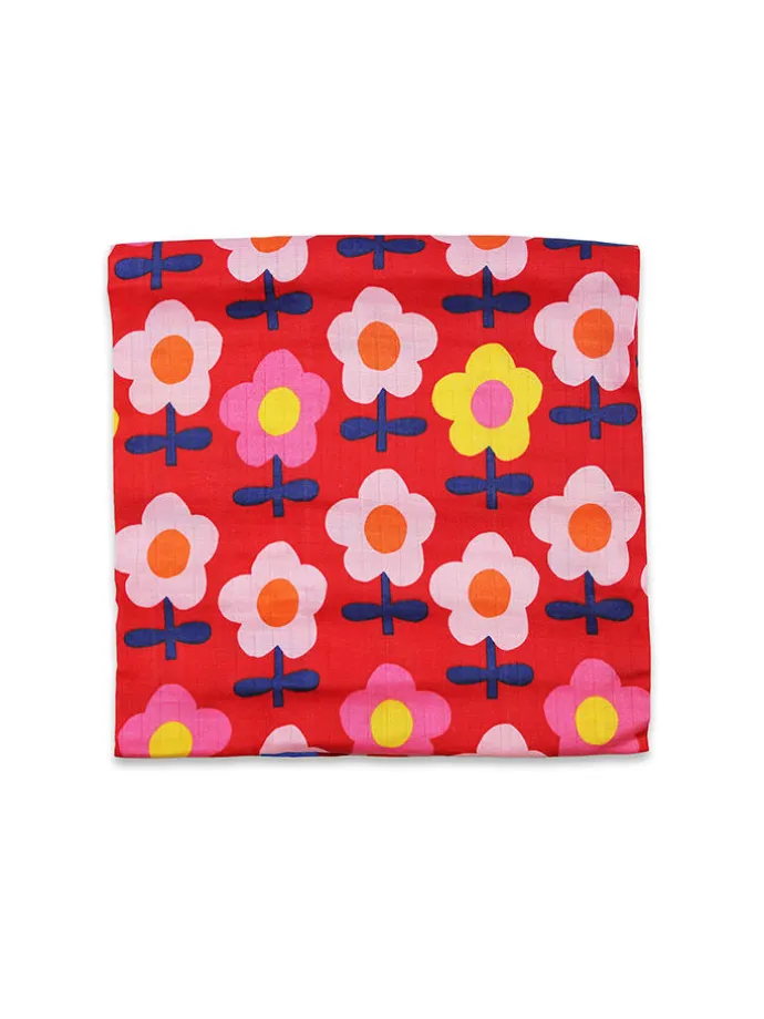 2er-Set: Spucktücher in Rot/ Bunt - (L)75 x (B)75 cm