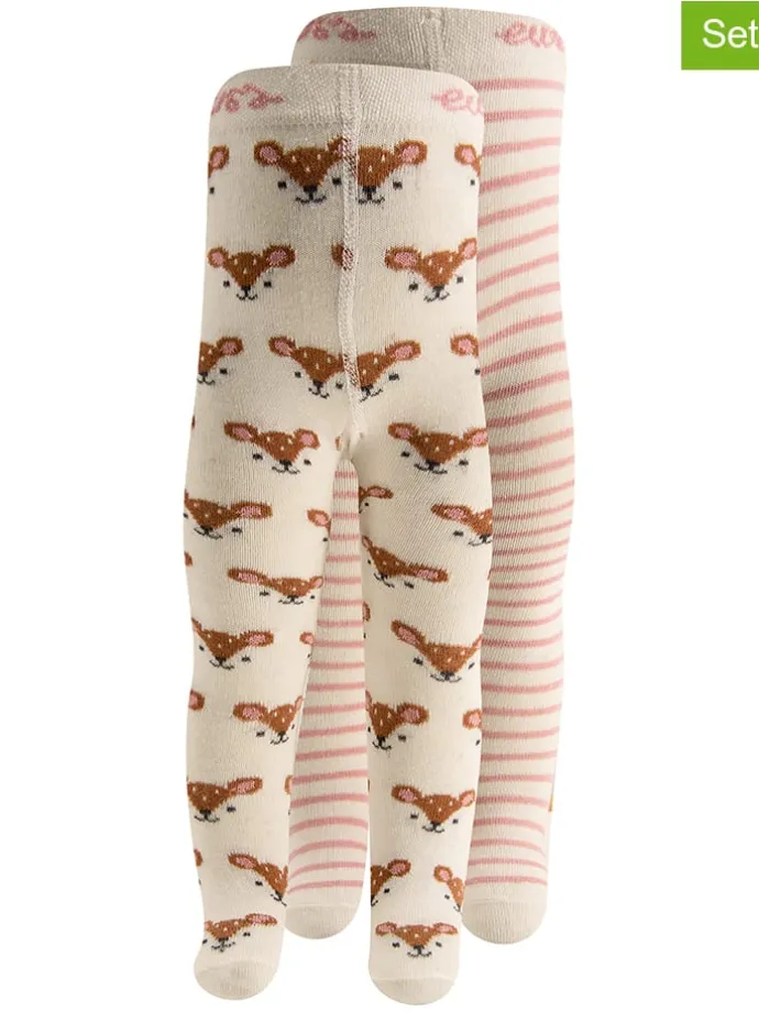2er-Set: Strumpfhosen in Beige