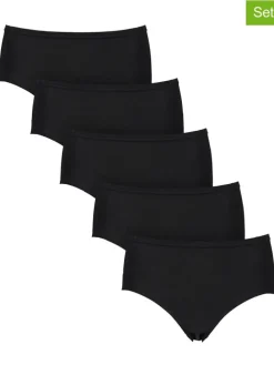 5er-Set: Taillenpantys in Schwarz