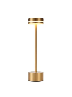 2er-Set Tischleuchte LED in gold Akku Kabellos Touch Dimmbar H 31.5cm