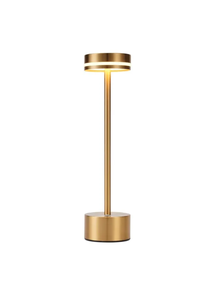 2er-Set Tischleuchte LED in gold Akku Kabellos Touch Dimmbar H 31.5cm