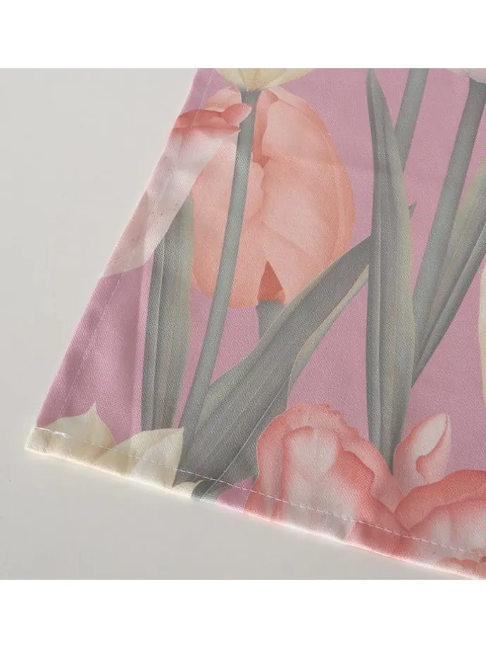 2er-Set: Tischläufer "Tulipa" in Rosa/ Grün - (L)140 x (B)40 cm