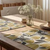 2er-Set: Tischsets "Nekane" in Weiß/ Gelb/ Grau - (L)50 x (B)40 cm