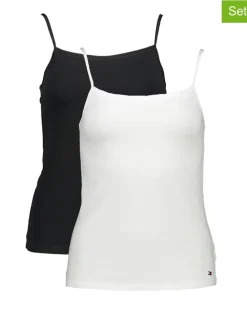 2er-Set: Tops in Schwarz/ Weiß