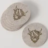 6er-Set: Untersetzer "Manzo" in Beige - Ø 10 cm