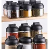 12er-Set: Vorratsgläser in Schwarz - 300 ml