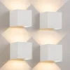 4er-Set Wandleuchte LED 5W in weiß modern 3000K warmweiß IP65