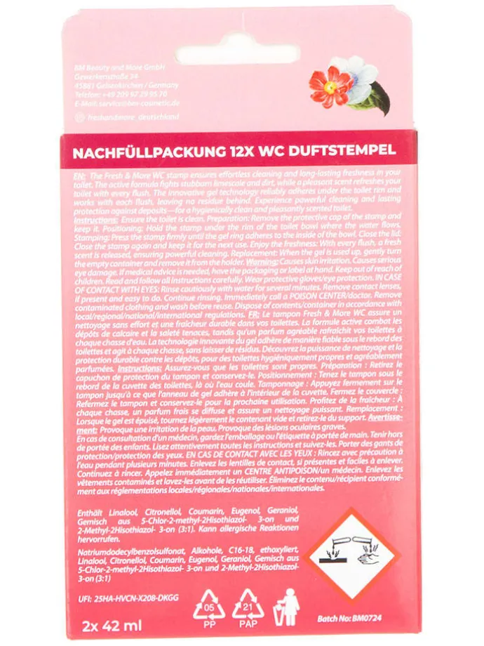 4er-Set: WC-Duftstempel "Floral Harmony", je 2x 42 ml
