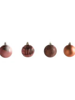 60er-Set Weihnachtsbaumkugeln ISOJARVI in Braun/Gold