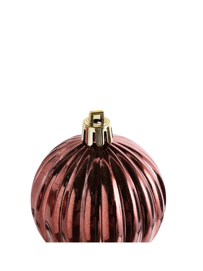 60er-Set Weihnachtsbaumkugeln ISOJARVI in Braun/Gold