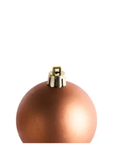 60er-Set Weihnachtsbaumkugeln ISOJARVI in Braun/Gold