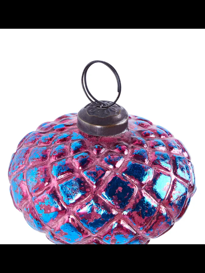 6er-Set Weihnachtsbaumkugeln ASTRALE in Rosa/Blau