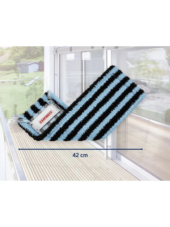 2er-Set: Wischbezüge "Profi XL outdoor active" in Schwarz/ Hellblau