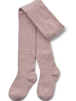 2er-Set: Woll-Strumpfhosen in Creme/ Rosa