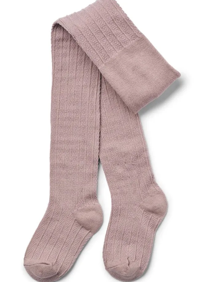 2er-Set: Woll-Strumpfhosen in Creme/ Rosa