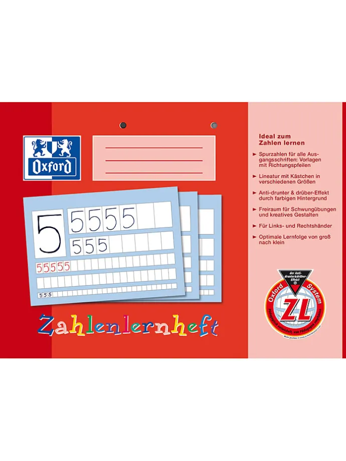 2er-Set: Zahlenlernhefte in Rot - DIN A4