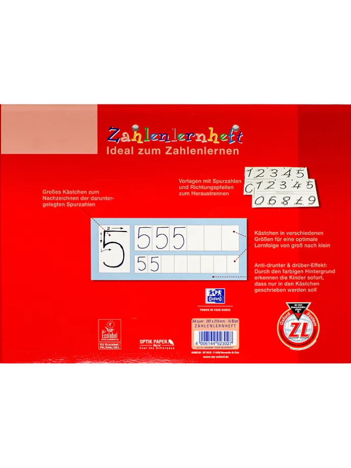2er-Set: Zahlenlernhefte in Rot - DIN A4