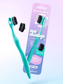 2er-Set: Zahnbürsten "EcoChange" in Türkis