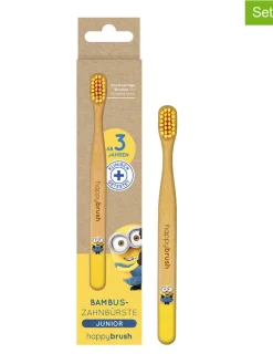 4er-Set: Zahnbürsten "Minions Bamboo" in Beige