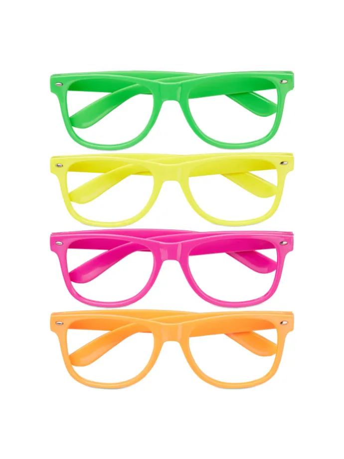 4er-Set:Partybrille in Bunt