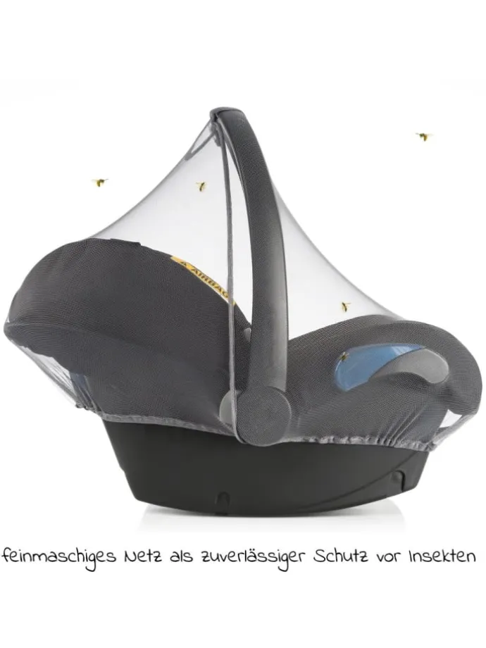 Erstlings-Schutz-Set für Babyschalen mit in grau