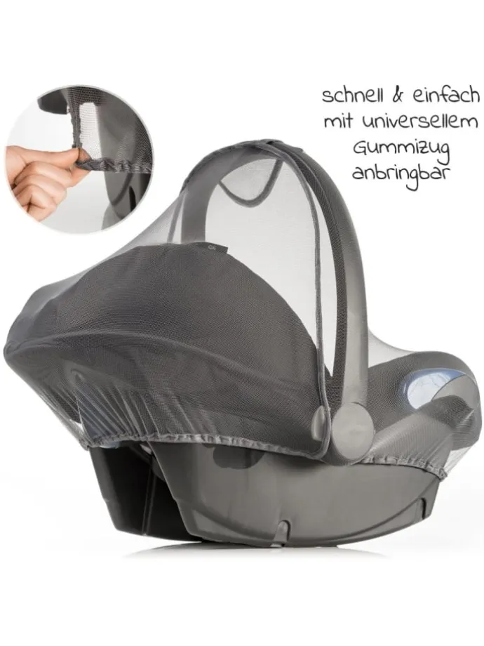 Erstlings-Schutz-Set für Babyschalen mit in grau