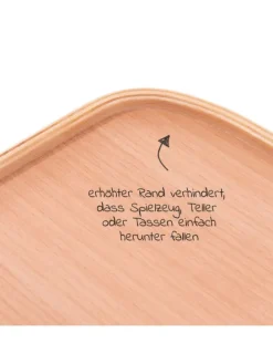 Essbrett & Tisch aus Holz für Alpha Hochstühle in braun,beige