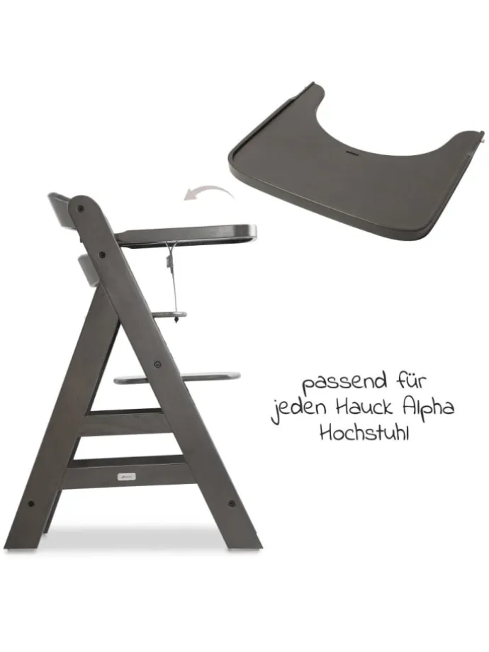 Essbrett & Tisch aus Holz für Alpha Hochstühle in braun,schwarz
