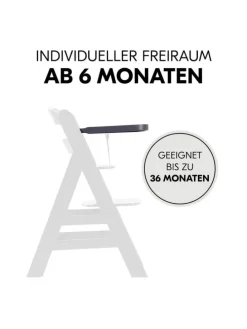 Essbrett & Tisch aus Holz für Alpha Hochstühle in grau,schwarz