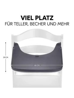 Essbrett & Tisch aus Holz für Alpha Hochstühle in grau,schwarz
