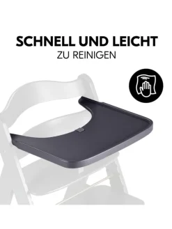 Essbrett & Tisch aus Holz für Alpha Hochstühle in grau,schwarz