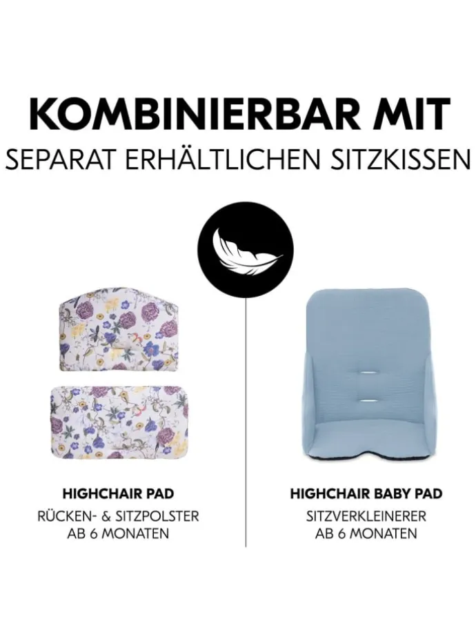 Essbrett & Tisch aus Holz für Alpha Hochstühle in grau,schwarz