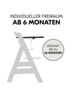 Essbrett und Tisch für Alpha Hochstuhl (Click in schwarz