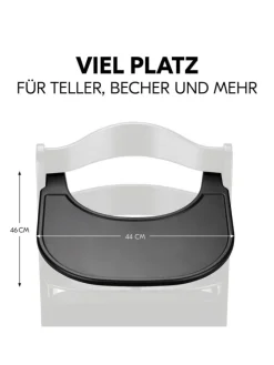 Essbrett und Tisch für Alpha Hochstuhl (Click in schwarz