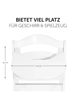 Essbrett und Tisch für Alpha Hochstuhl (Click in weiss
