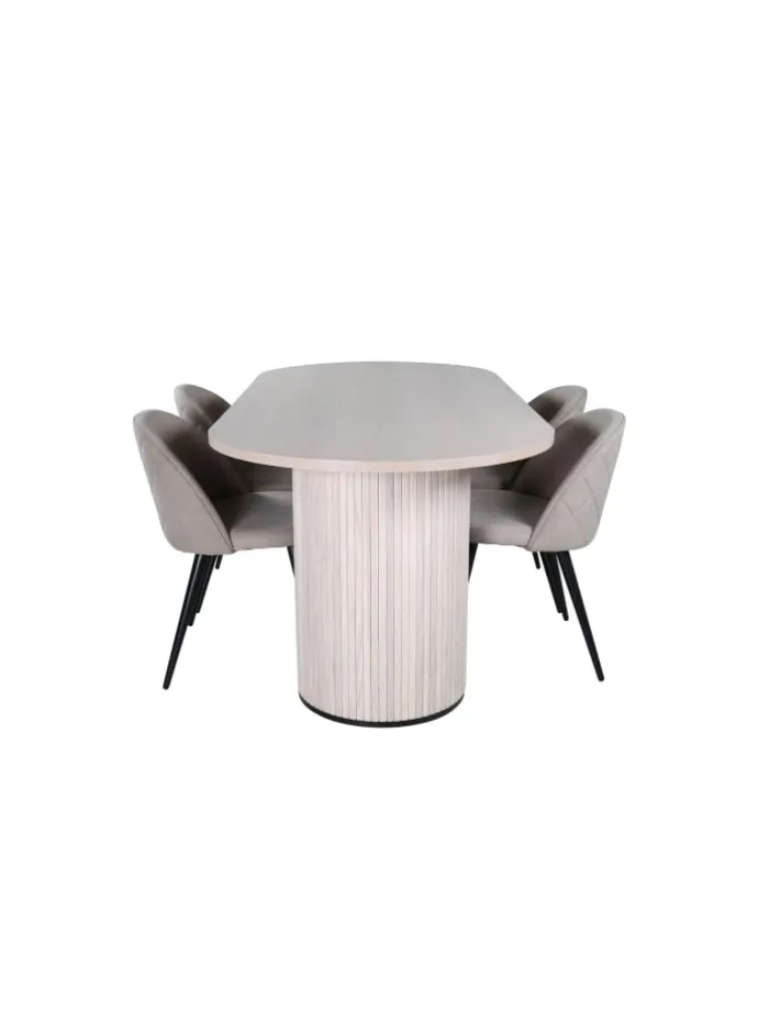 Essgruppe Bianca 1 (5-teilig) Beige 90 x 200 cm