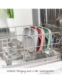 Esslern-Teller aus Silikon 2er Pack - Gr in grau