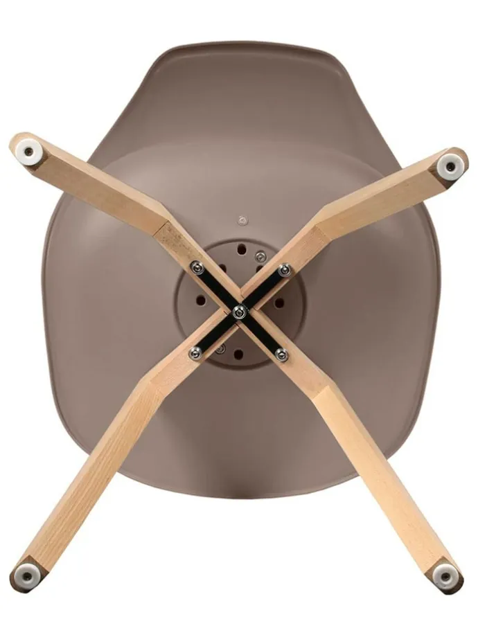Esszimmerstuhl "Scandinave" in Taupe - (B)46 x (H)86,5 x (T)52 cm