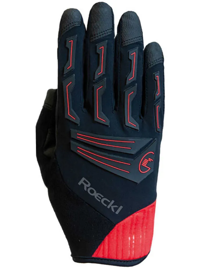 Fahrradhandschuhe "Molteno" in Schwarz/ Grau/ Rot
